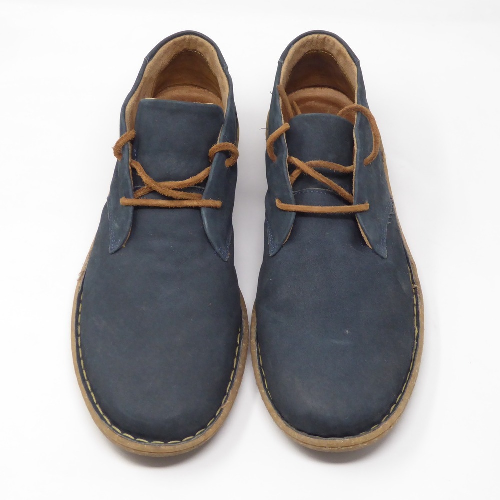 Born Nuala II Womens Chukka Boots Navy Blue Leather Lace Up BR006253 10 - Picture 3 of 9